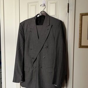 Burberry Gray Double-Breasted Suit
